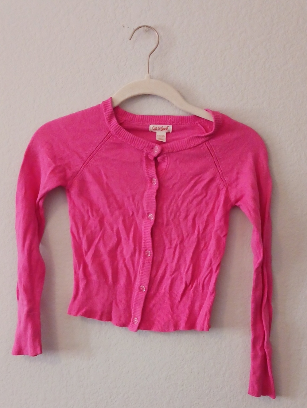 🔴10/$13❗️SALE❗️Cat & Jack Pink Girls' Long-Sleeve Button Cardigan